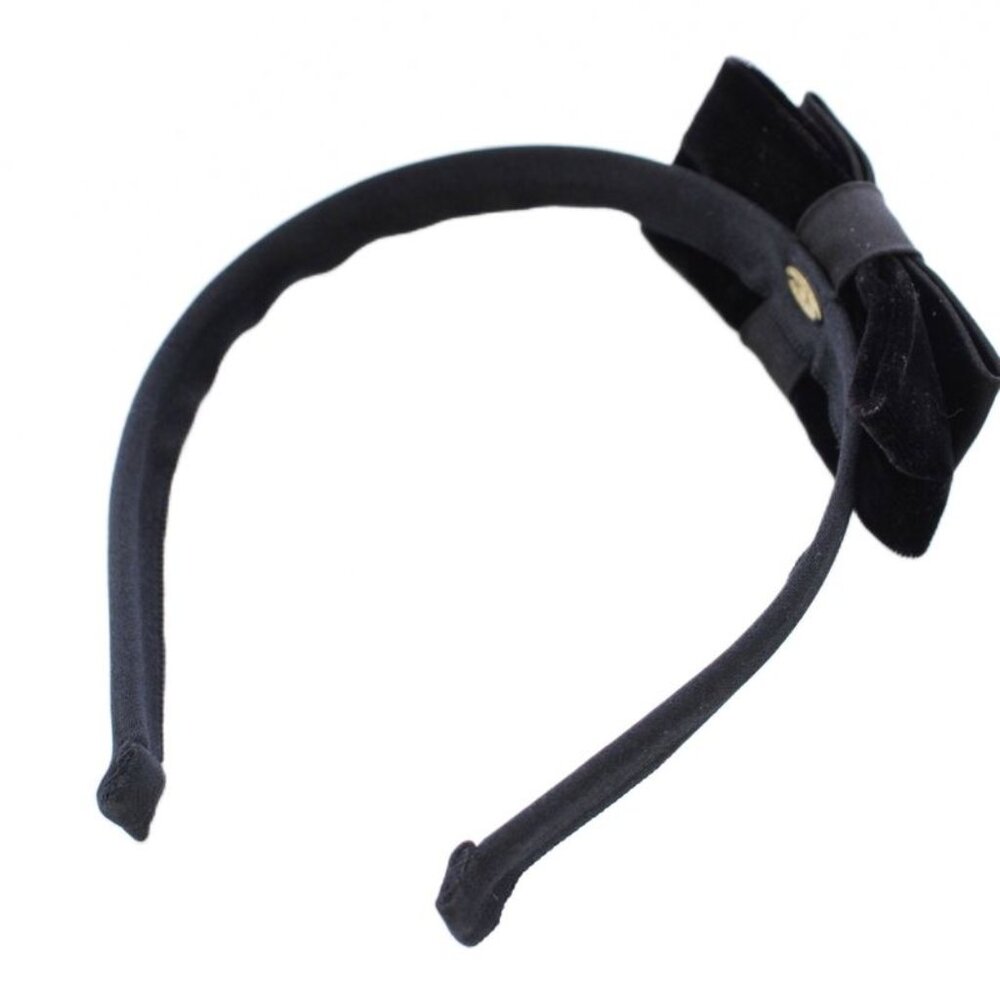Chanel Headband Ribbon Velvet Black TK Shoulder Bag - Picture 2 of 9
